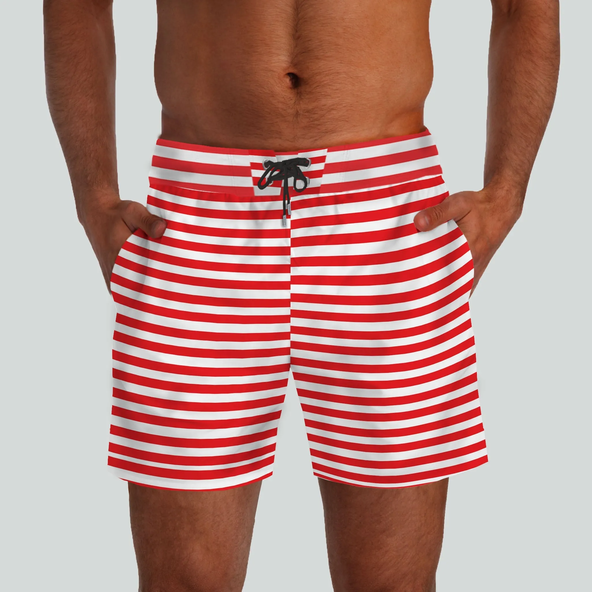 Malibu Red & White Boardshorts