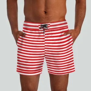 Malibu Red & White Boardshorts