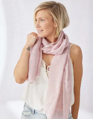 Marseille Linen Scarf - Dusty Pink