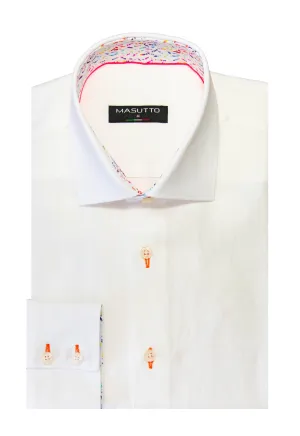 MASUTTO LEO/05 LONG SLEEVE BUTTON DOWN SHIRT