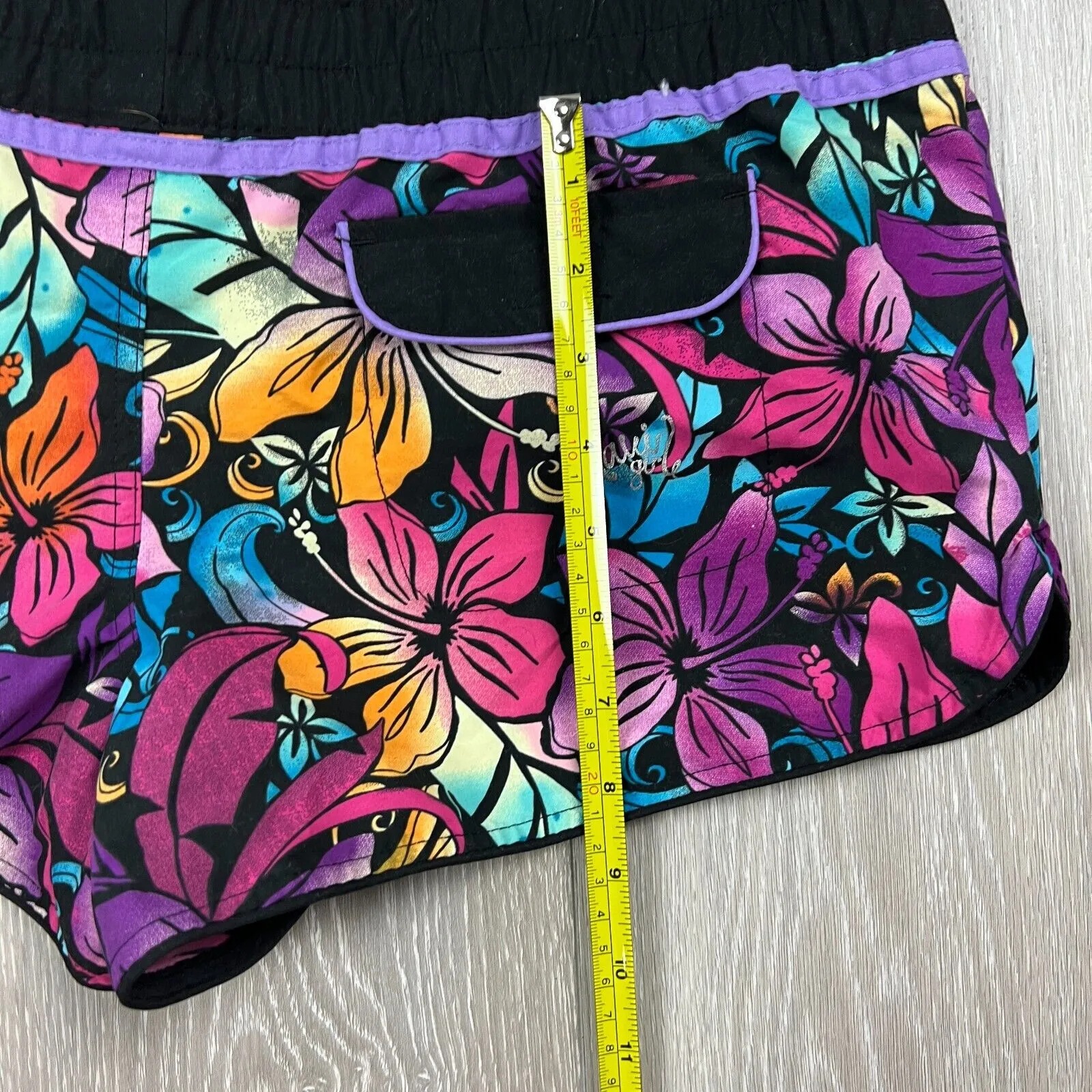 Maui Girl Womens Black Swim Shorts Board Shorts Size 12 (New)