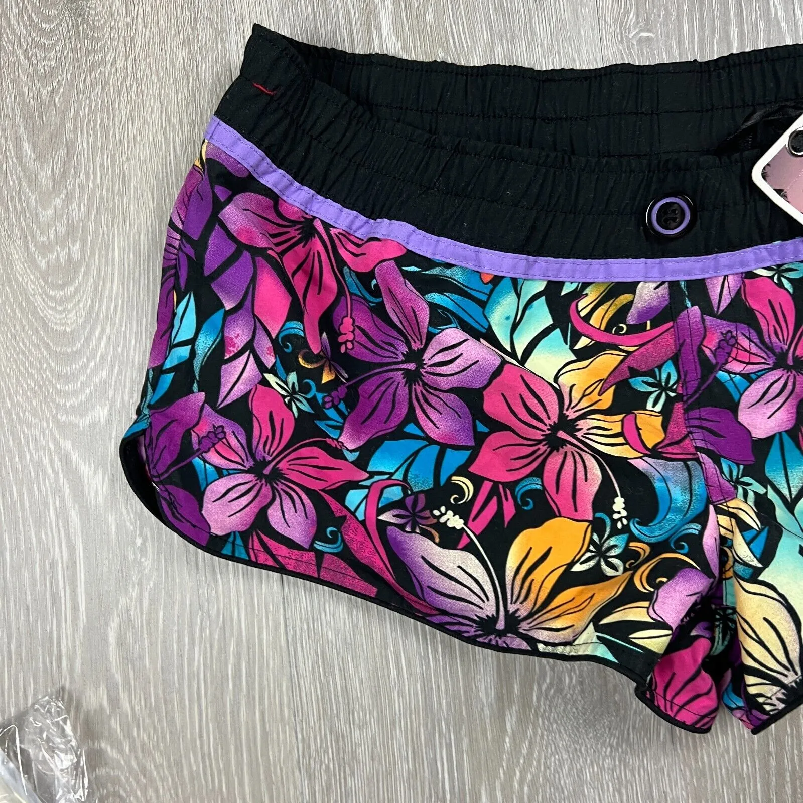 Maui Girl Womens Black Swim Shorts Board Shorts Size 12 (New)