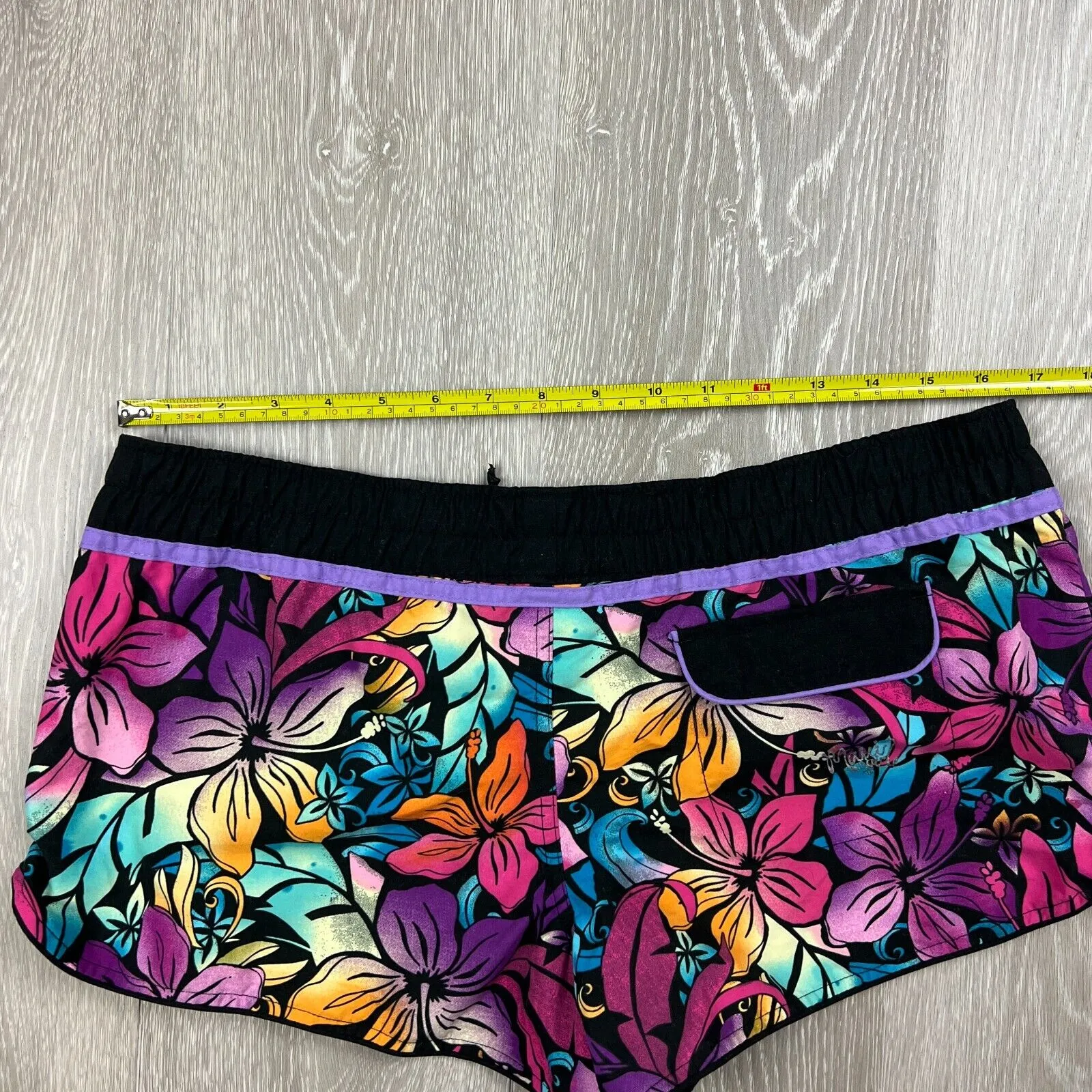 Maui Girl Womens Black Swim Shorts Board Shorts Size 12 (New)