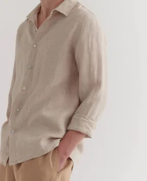 Mens Casual LS Shirt Oat