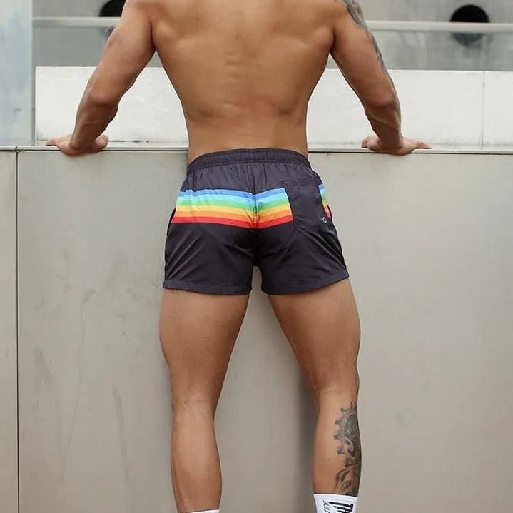 Men's Rainbow Gym Shorts & Board Shorts
