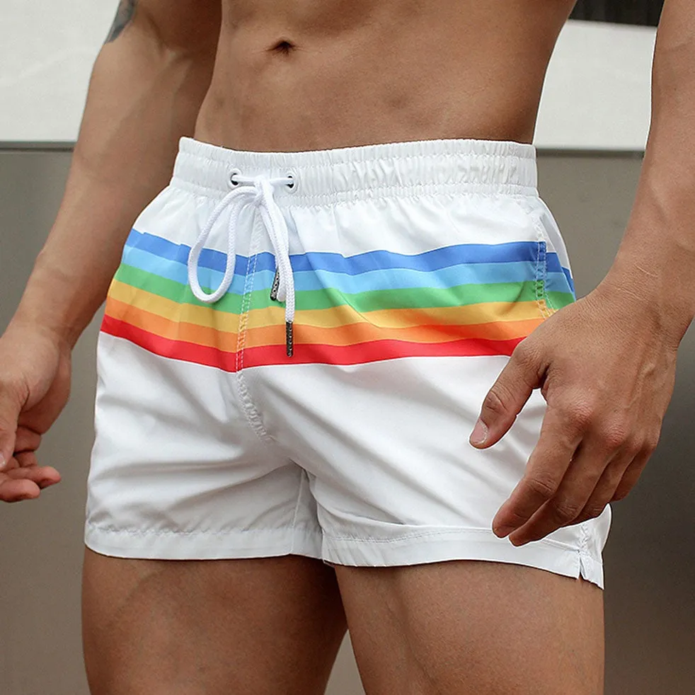 Men's Rainbow Gym Shorts & Board Shorts