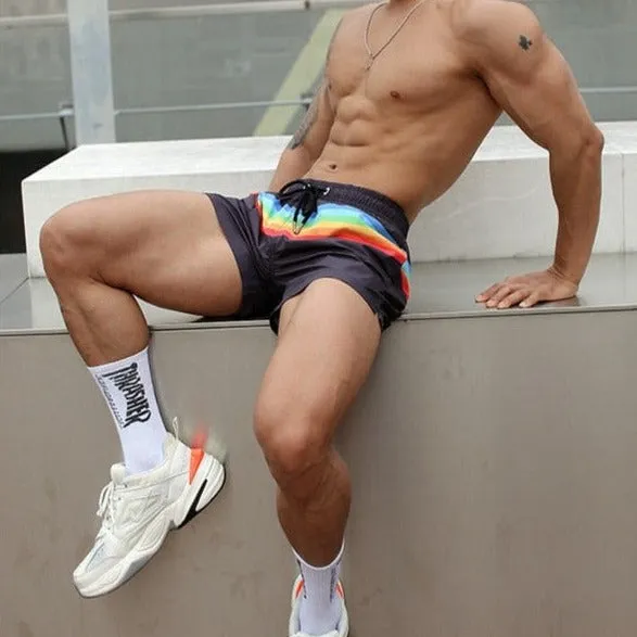 Men's Rainbow Gym Shorts & Board Shorts