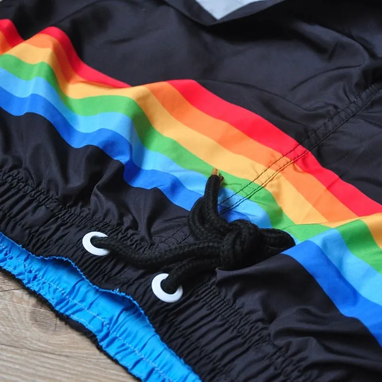Men's Rainbow Gym Shorts & Board Shorts