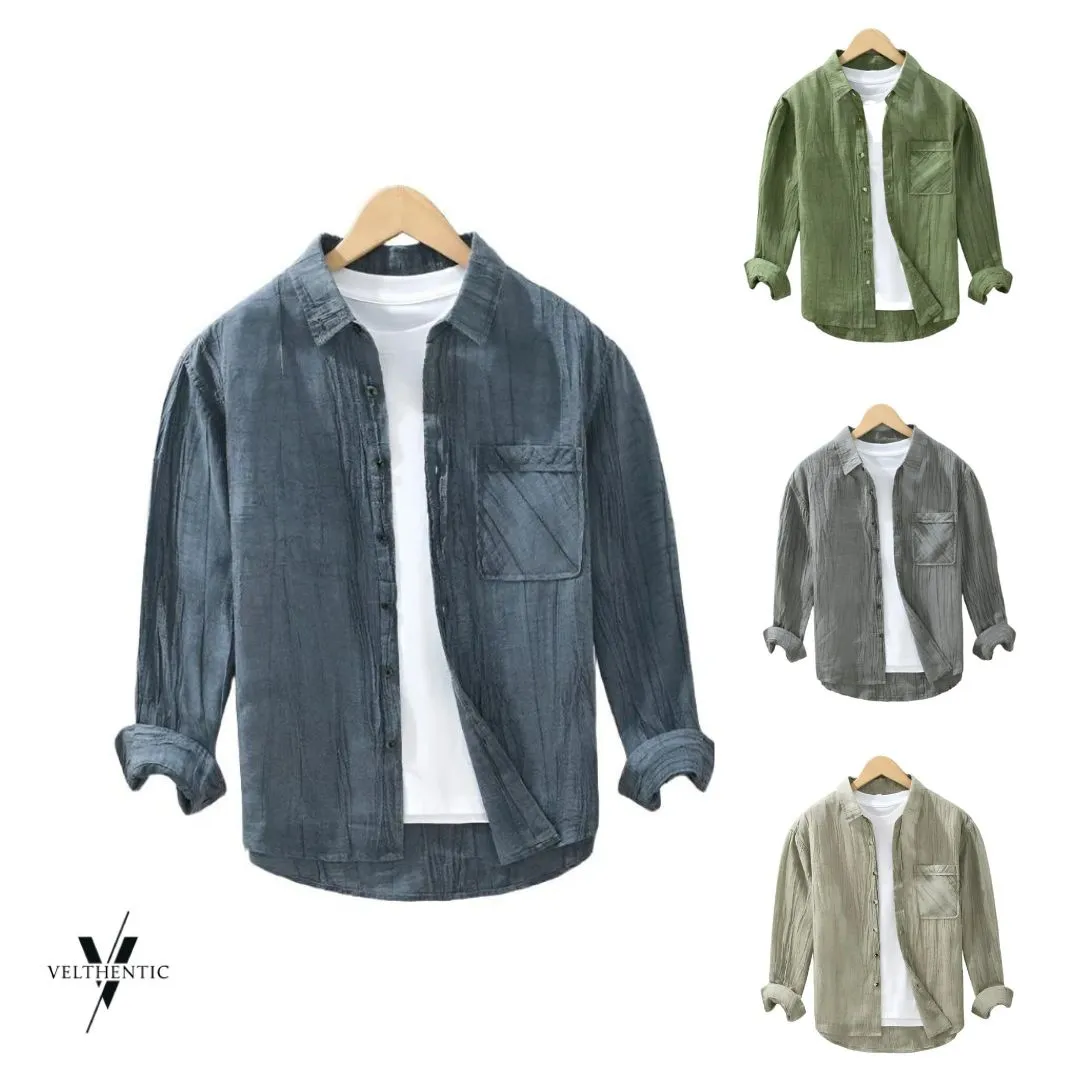 ÉMILIO LUXE Linen Button Up