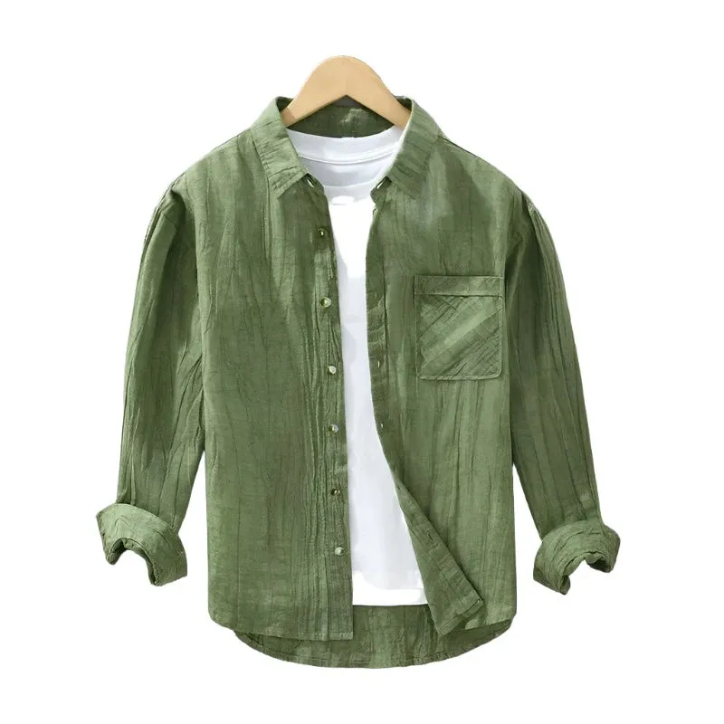 ÉMILIO LUXE Linen Button Up