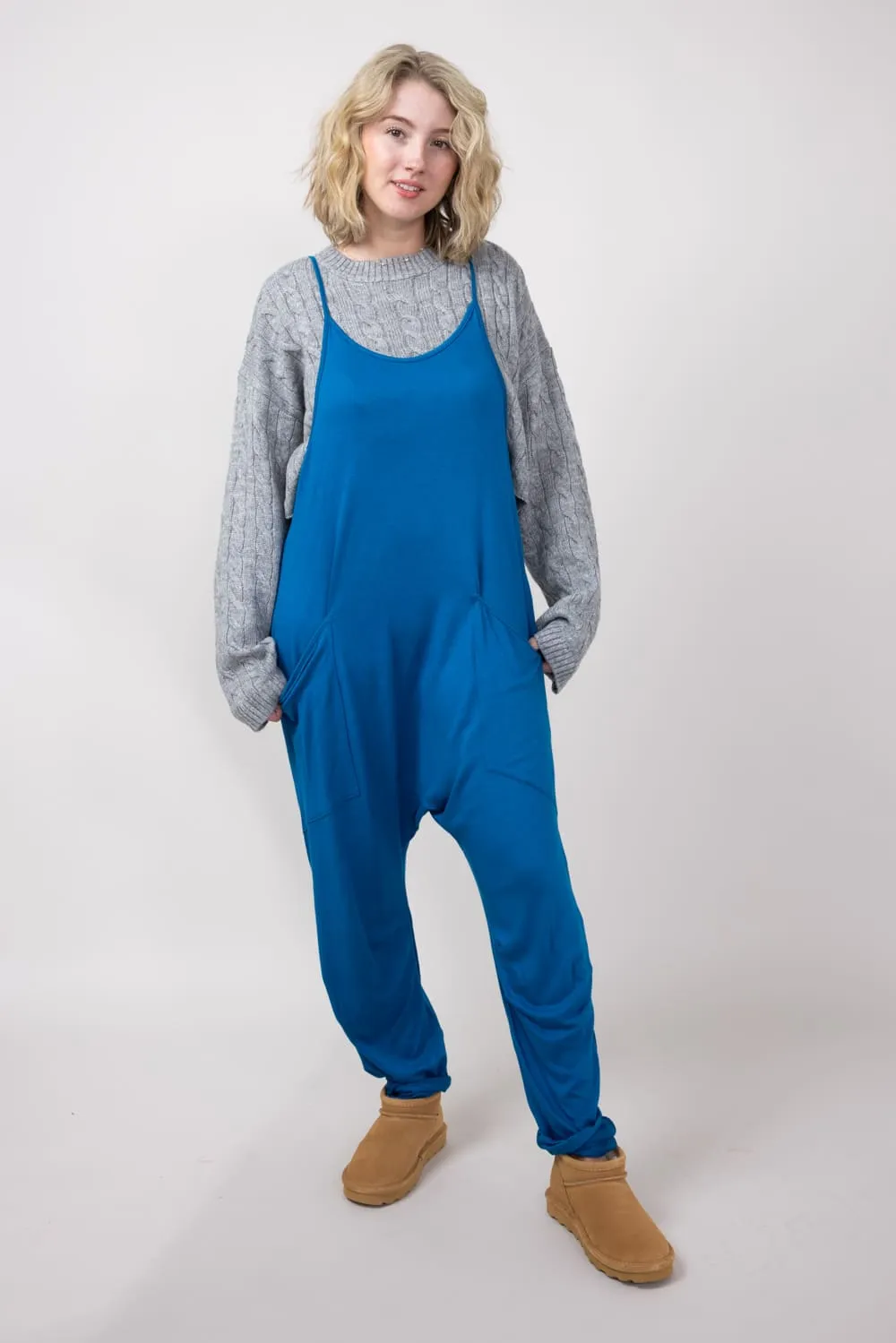 Moa Moa Outer Pocket Onesie for Women in Teal | MDB952-FPI-MEDIUMTEAL