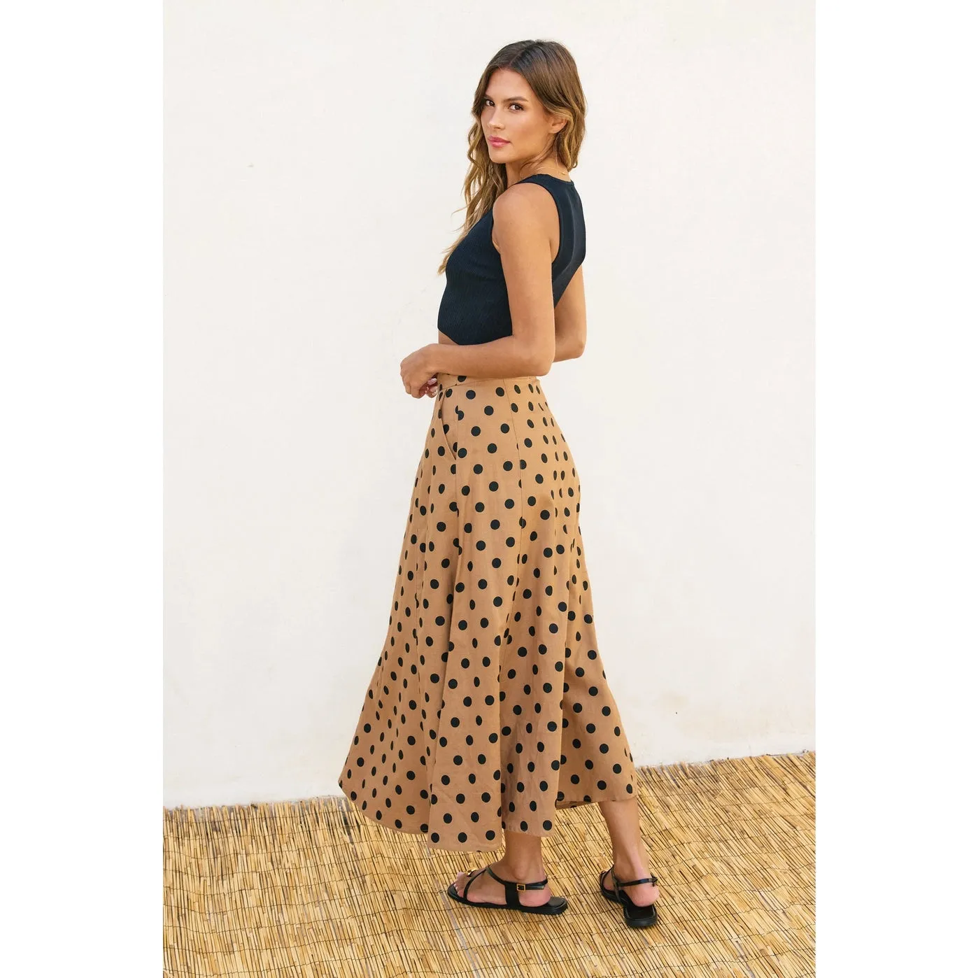 Mocha Dot Skirt