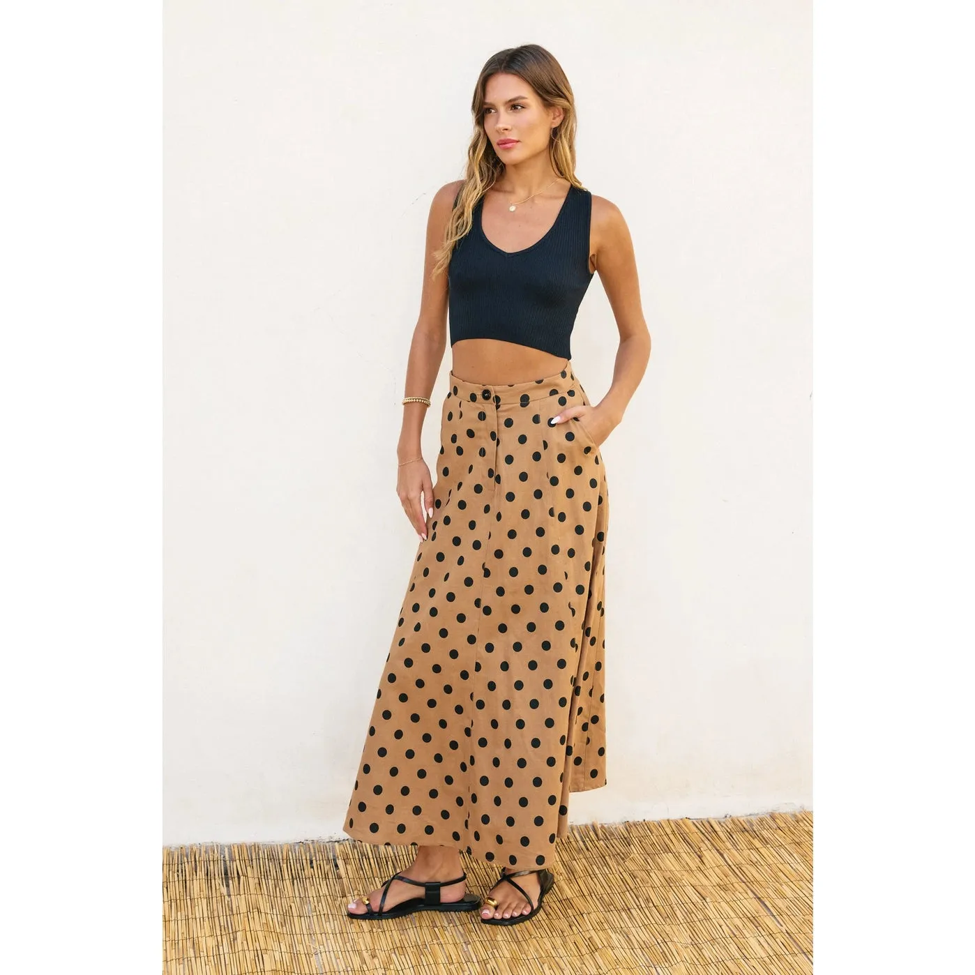 Mocha Dot Skirt