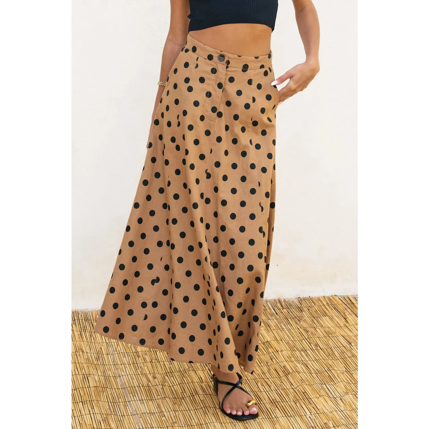 Mocha Dot Skirt