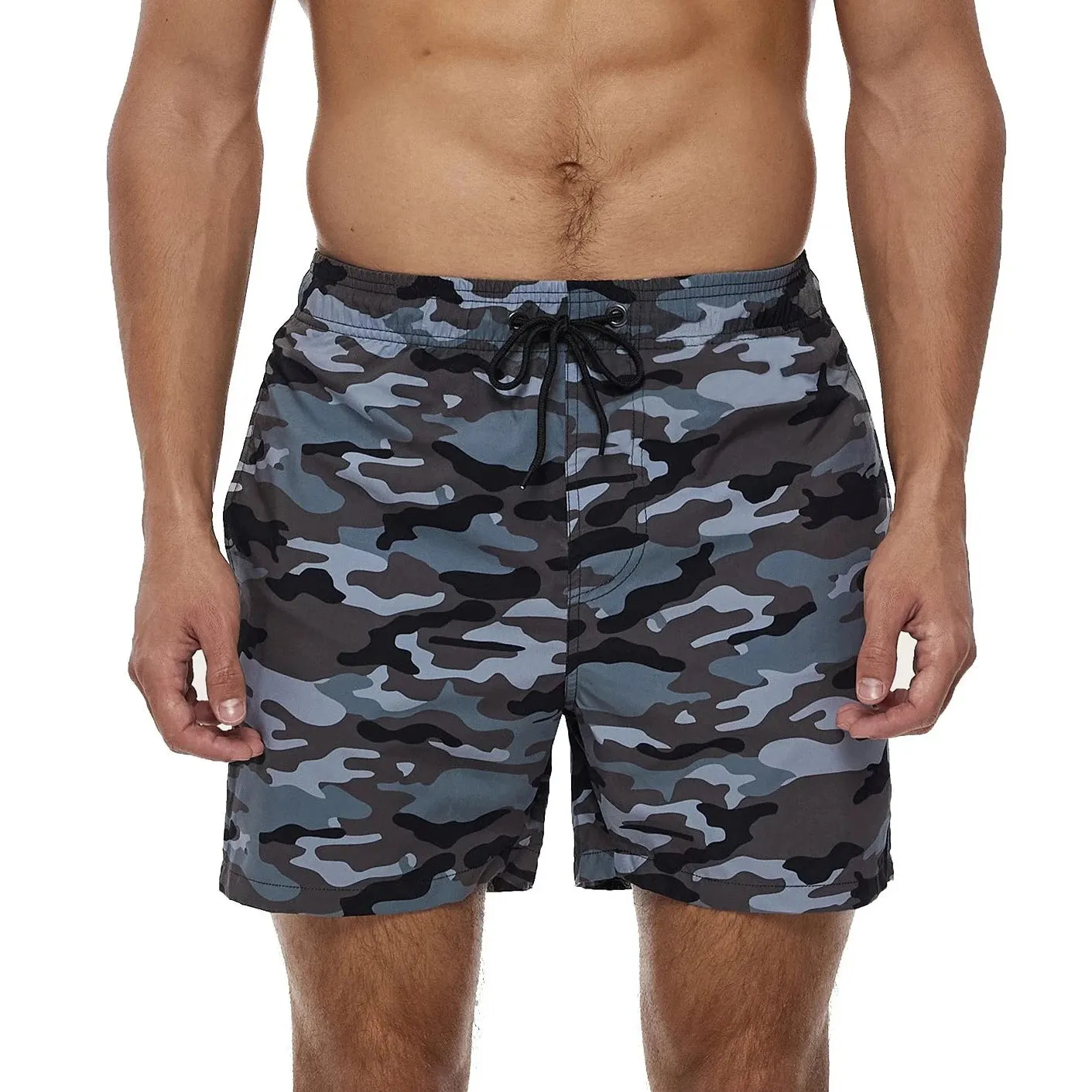 Modern Gray Camo Board Shorts