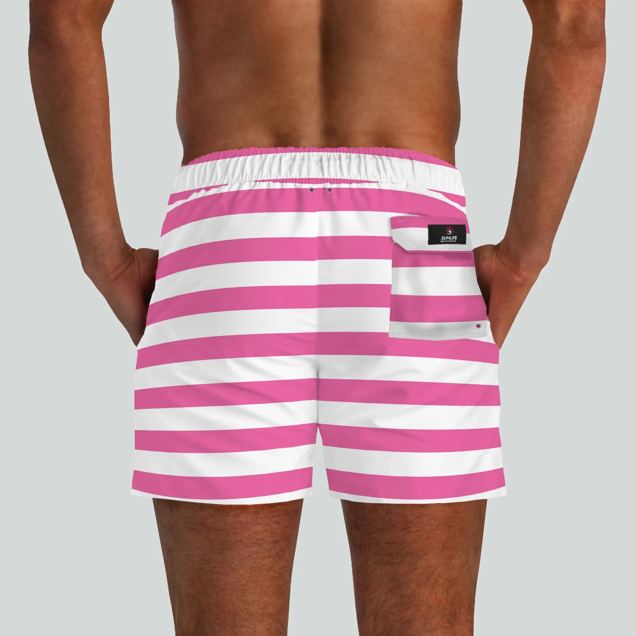 Monterey Pink & White Boardshorts