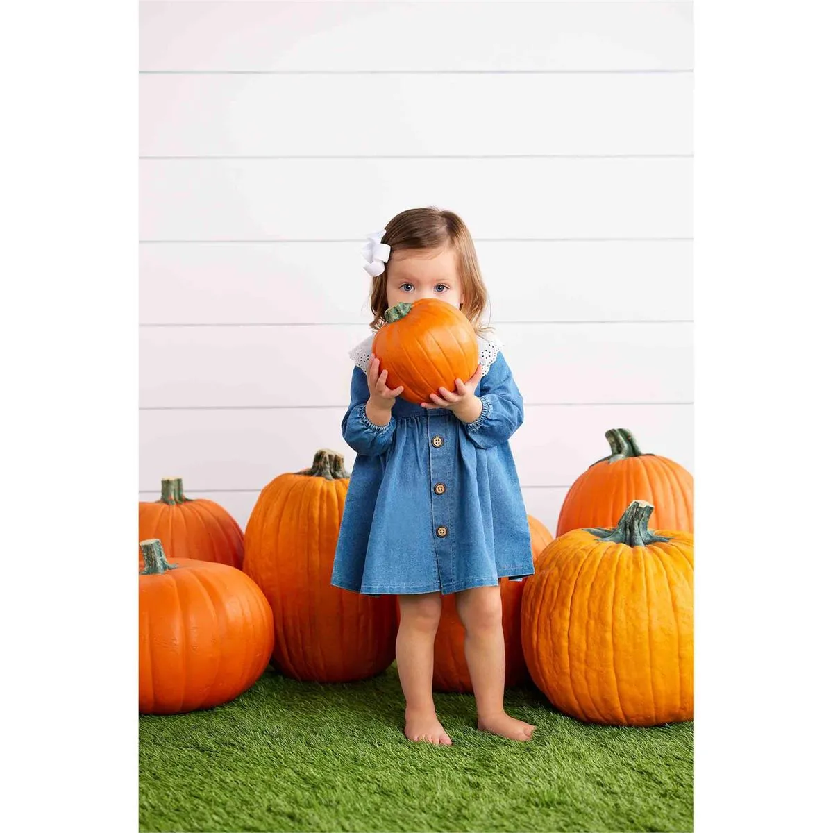 Mud Pie Eyelet Collar Denim Dress
