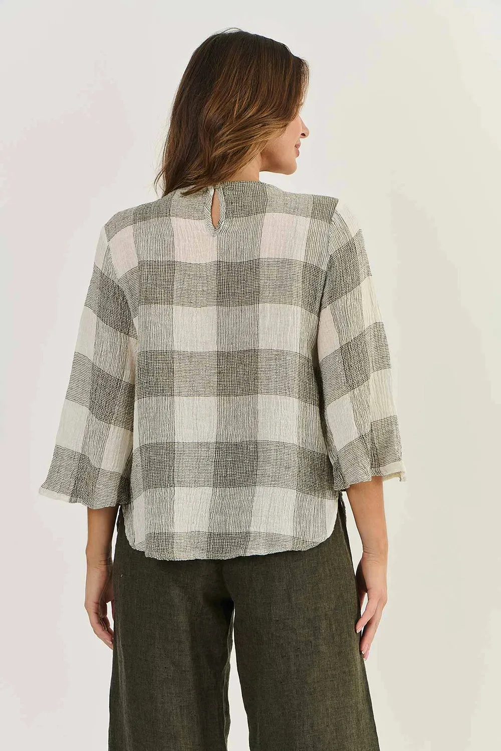 Naturals by O & J Linen Top in Khaki Terrazzo GA503