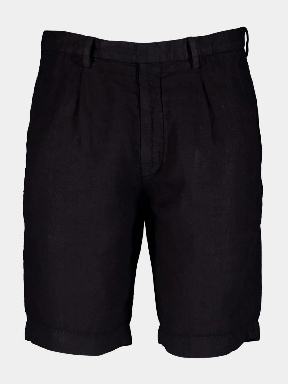 Navy Linen Tailored Shorts
