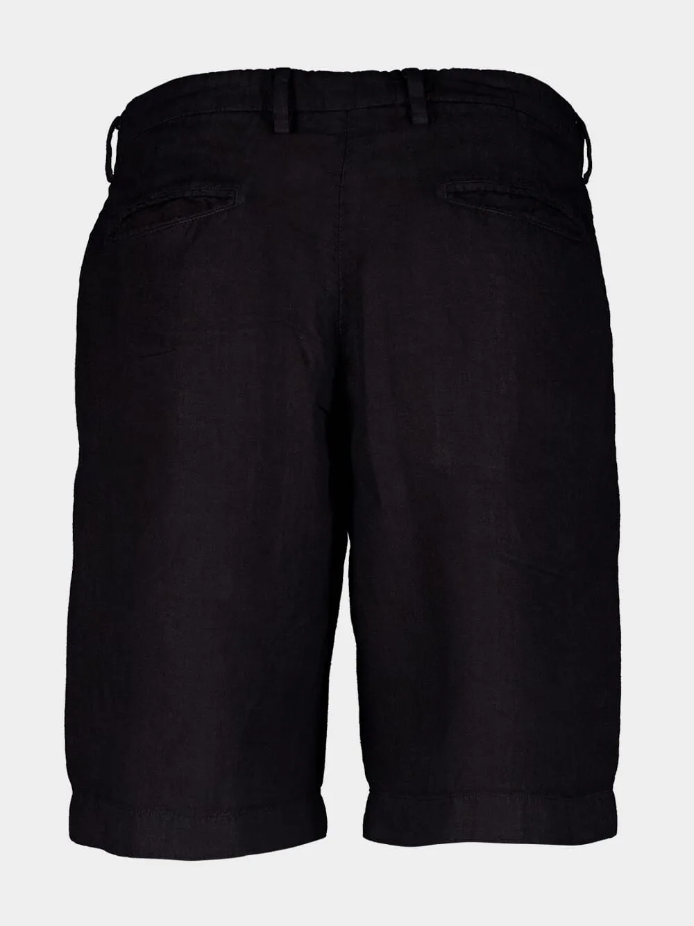 Navy Linen Tailored Shorts