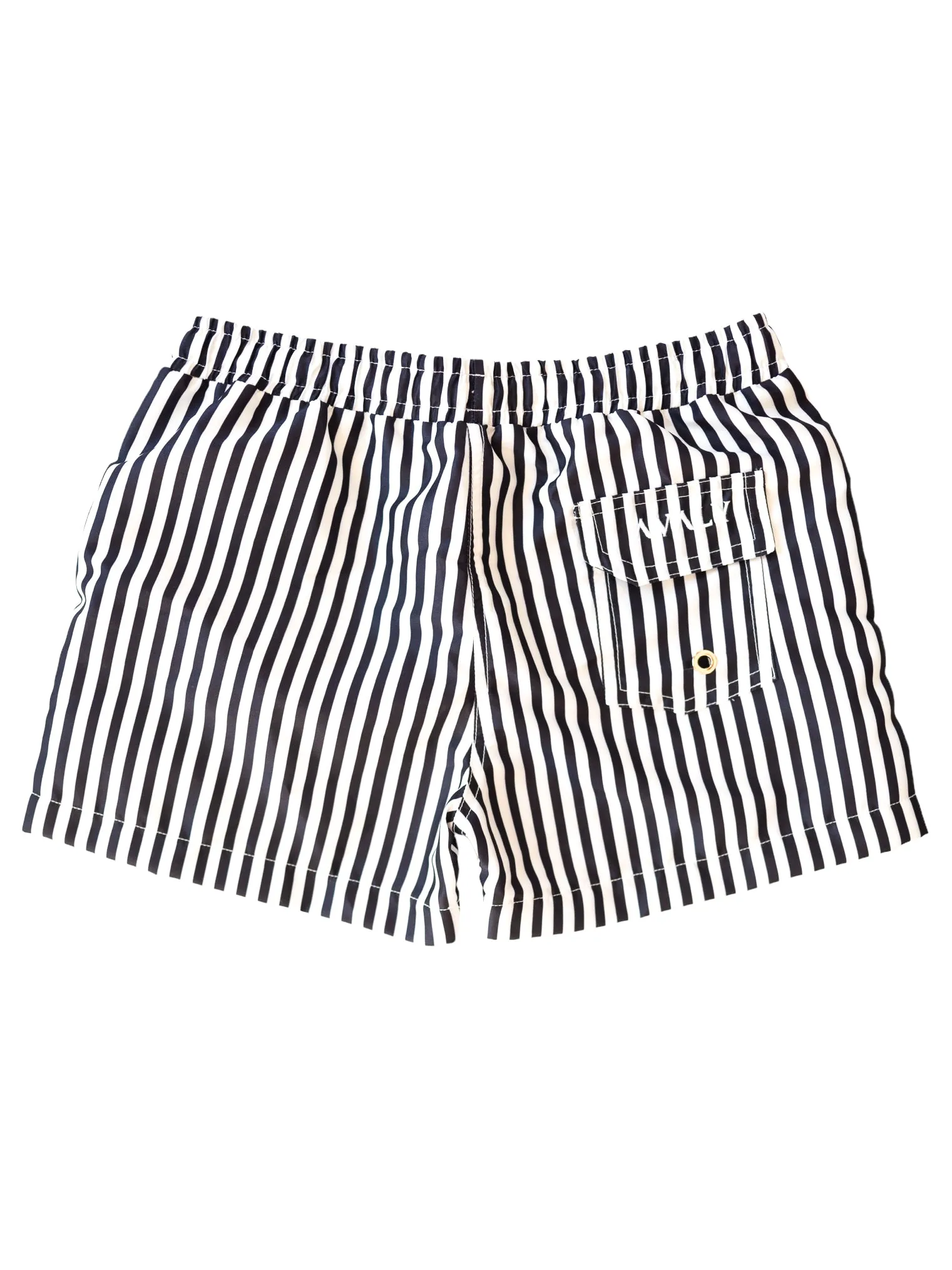 Navy Striped Board Shorts | Curly | Sustainable