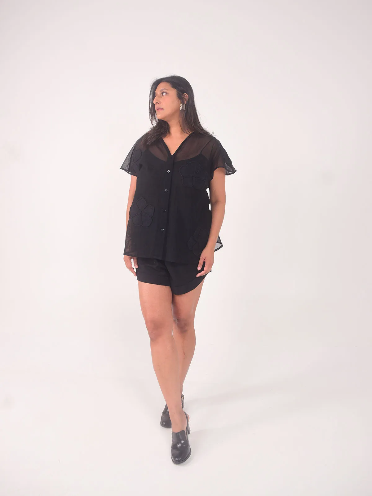 Nova Applique Cotton Net Set