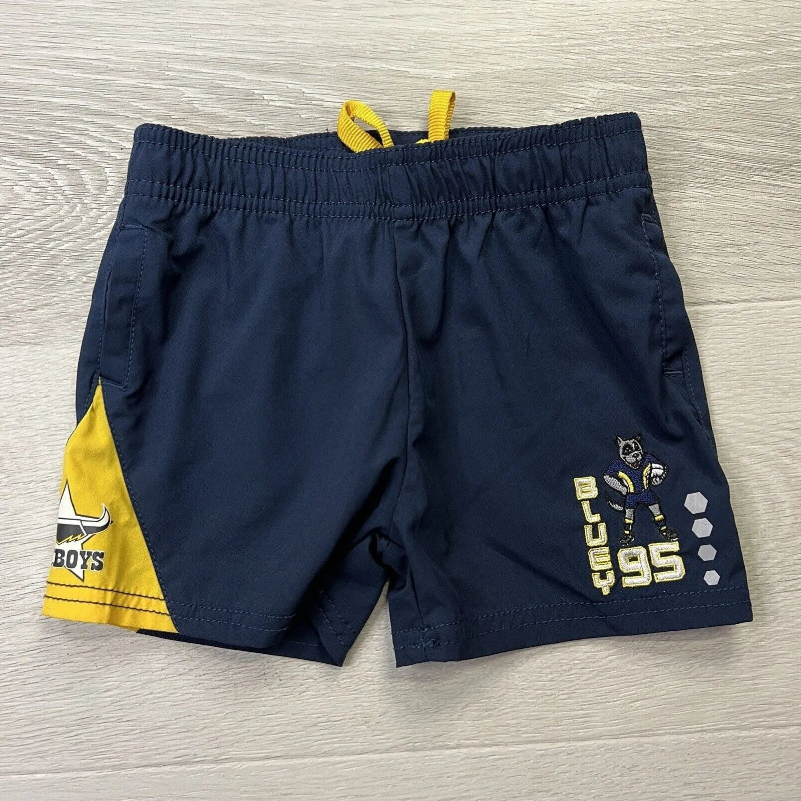 NRL North Queensland Cowboys Toddler Board Shorts Swim Shorts Size 0