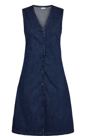 Nuamber Dress Dark Blue Denim