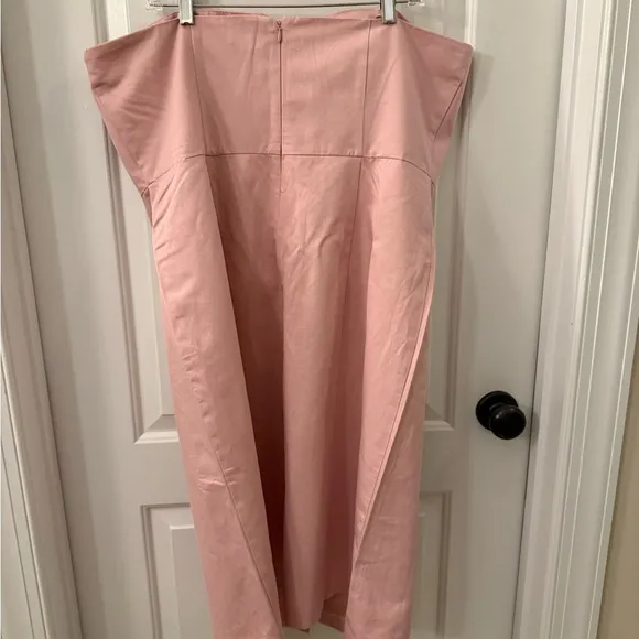 NWT Banana Republic Cotton-Linen Knee-Length Dress Light Pink Size 18