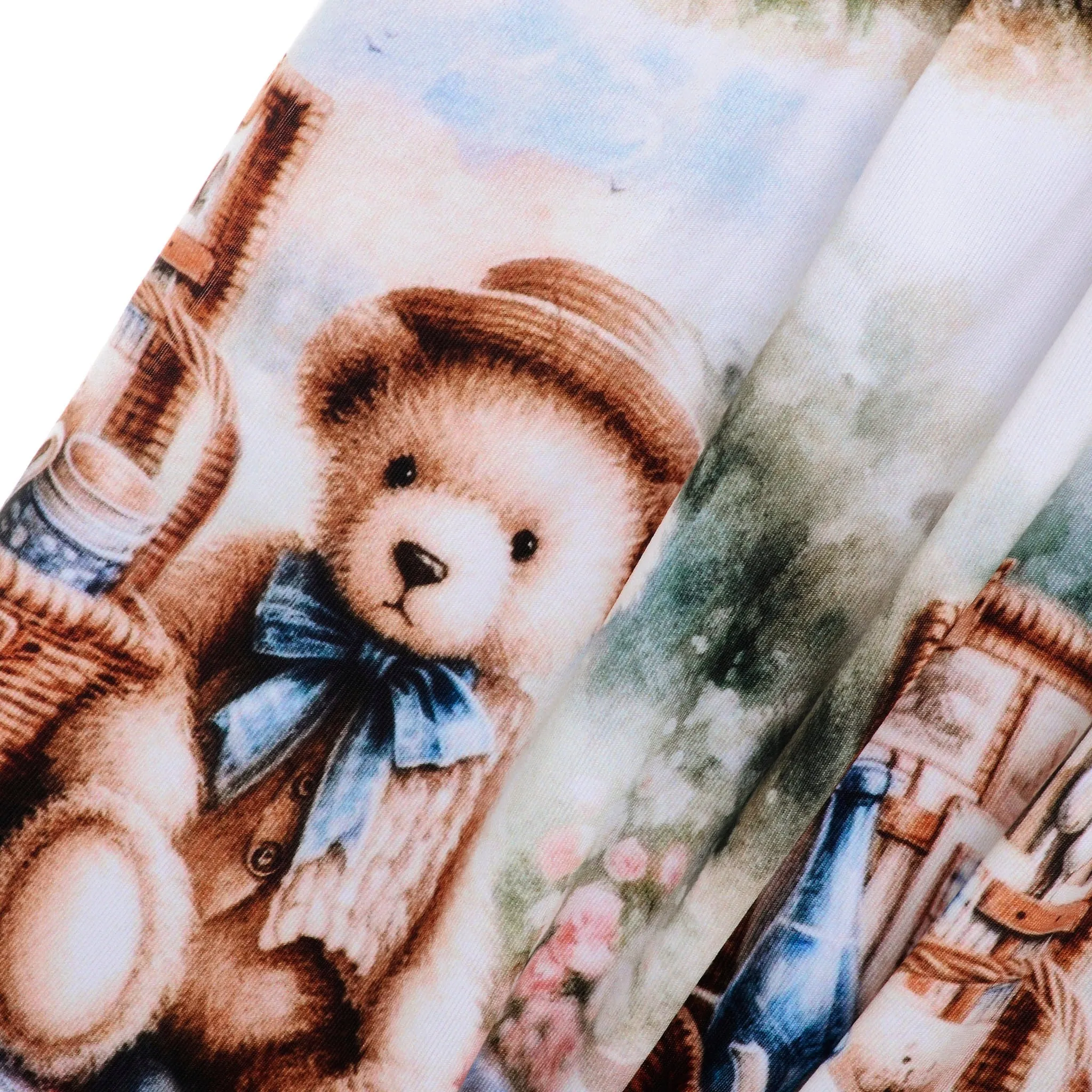 Ocean Baby Boys Teddy Bear Picnic Smocked Sleepsuit & Bib Set (NB-18M)