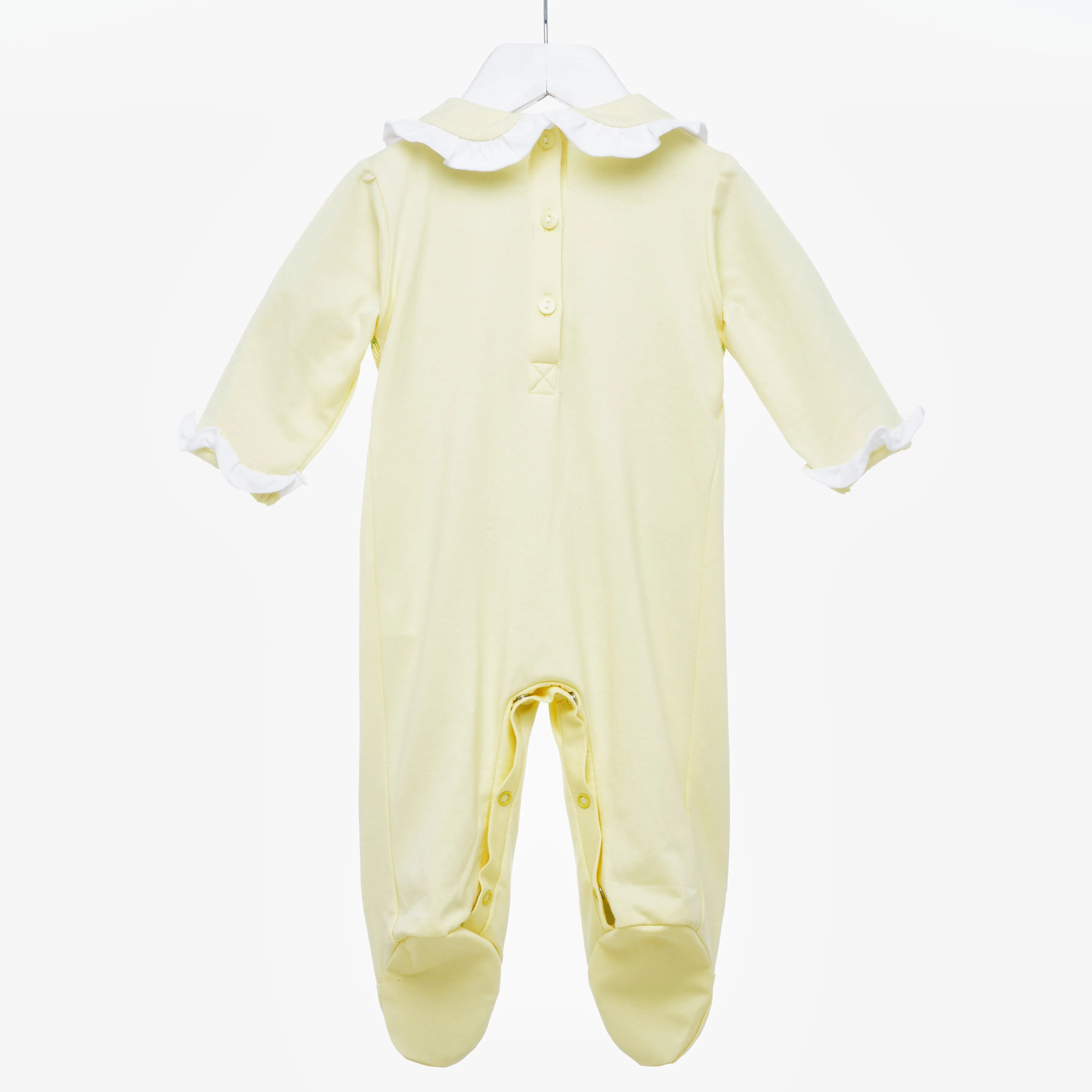 Ocean Baby Girls Smocked Bunny Sleepsuit & Headband Set (NB-18M)