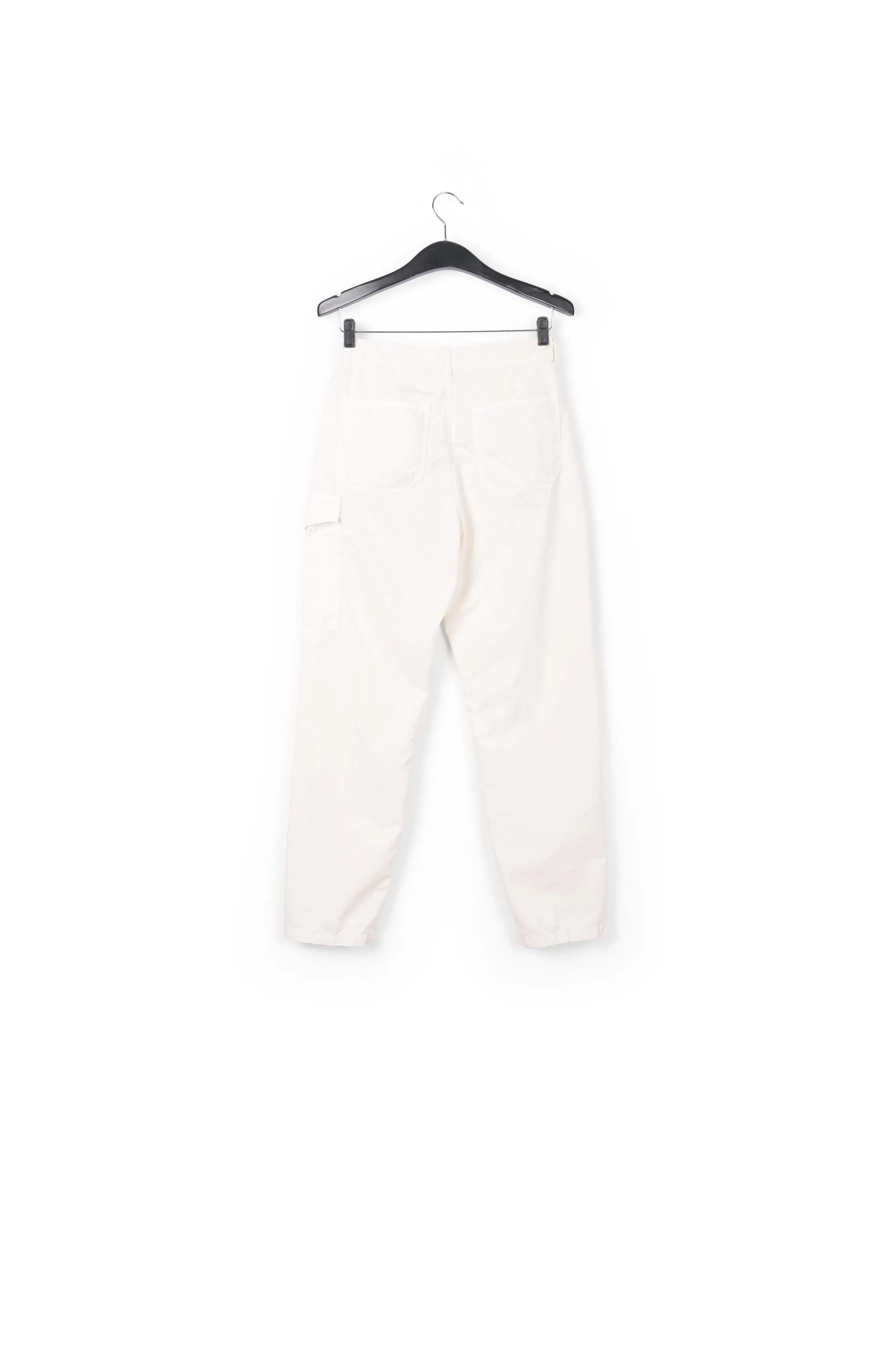 Off-white cotton cargo pants
