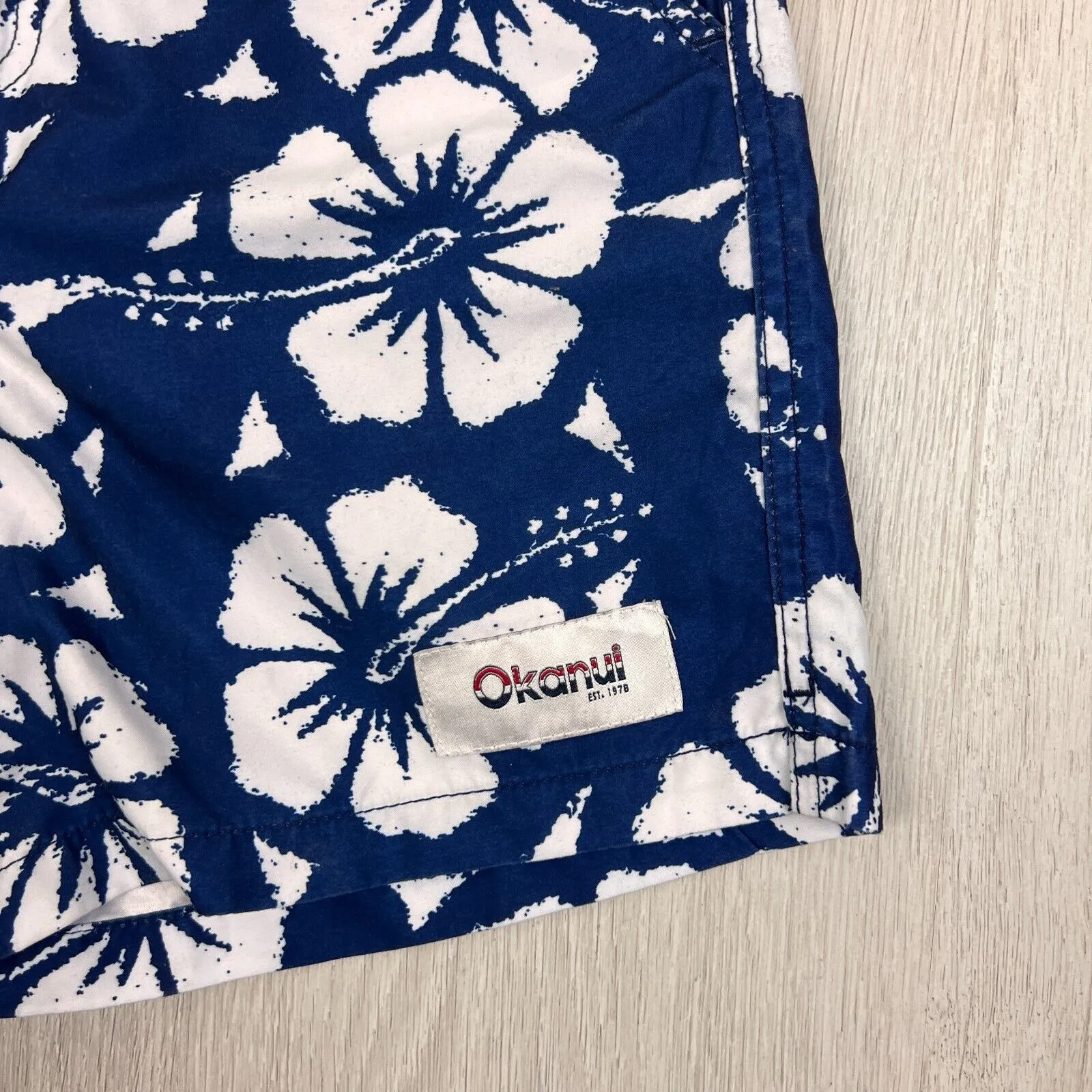 Okanui Boys Blue Swim Shorts Board Short Size 12 Years