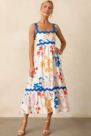 One Day At A Time Ivory Floral Patchwork Maxi Dress