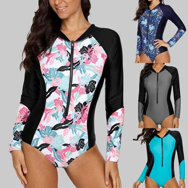 One-piece Swimsuit Swimwear Surfing Top Biking Shirt Plus Size