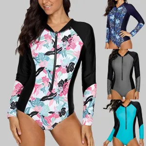One-piece Swimsuit Swimwear Surfing Top Biking Shirt Plus Size