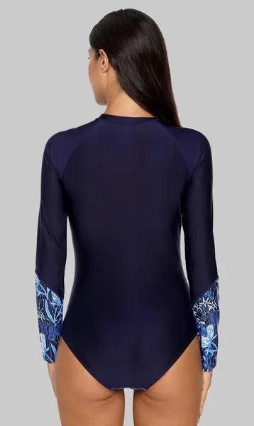 One-piece Swimsuit Swimwear Surfing Top Biking Shirt Plus Size