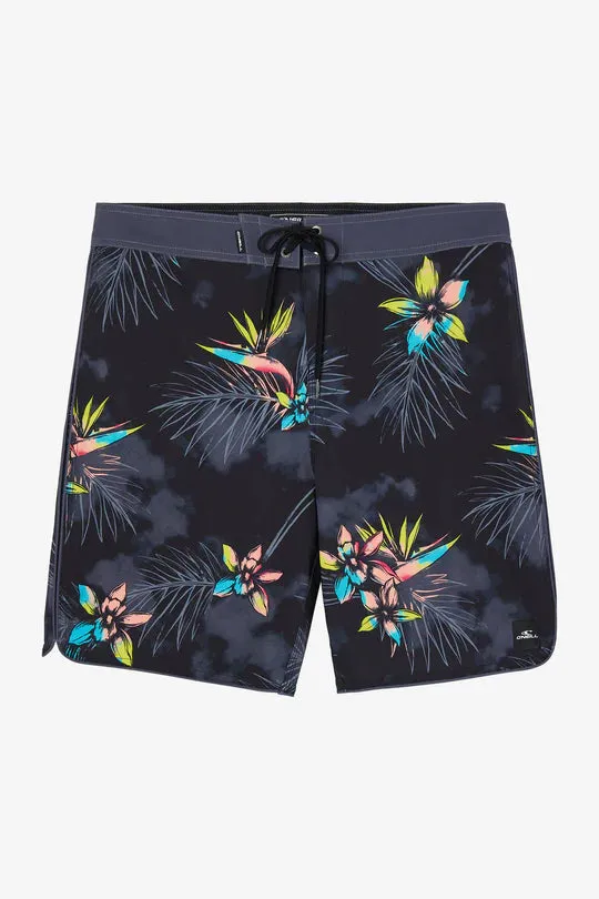 O'Neill Boy's Hyperfreak Mysto Scallop Board Shorts- Black