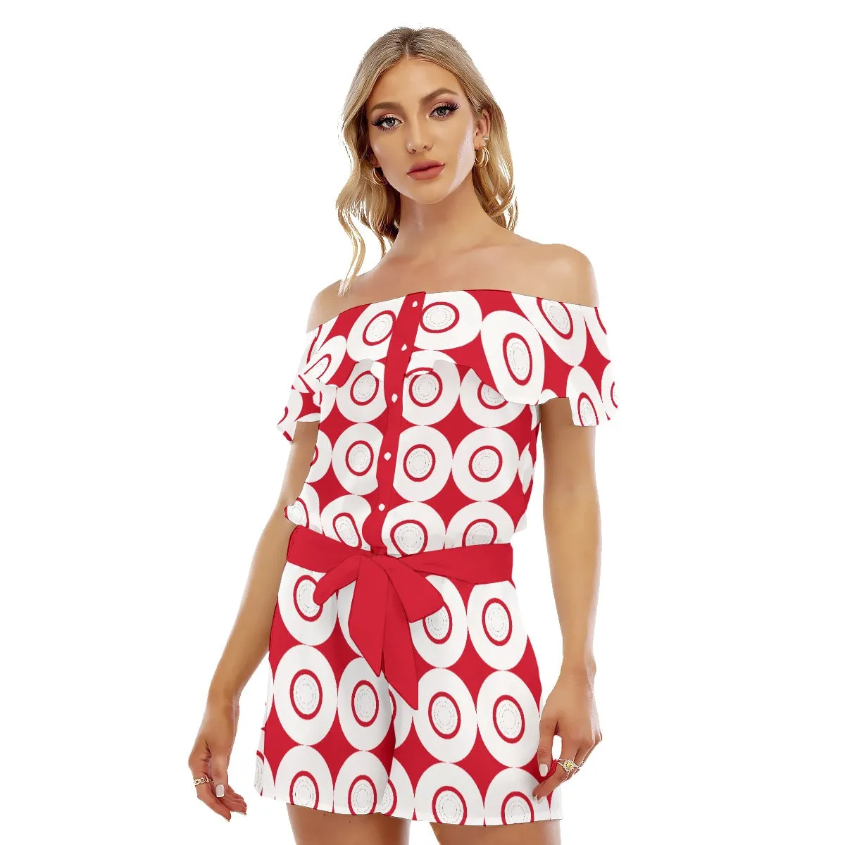 Origen Destination Women's Off-shoulder Ruffled Romper