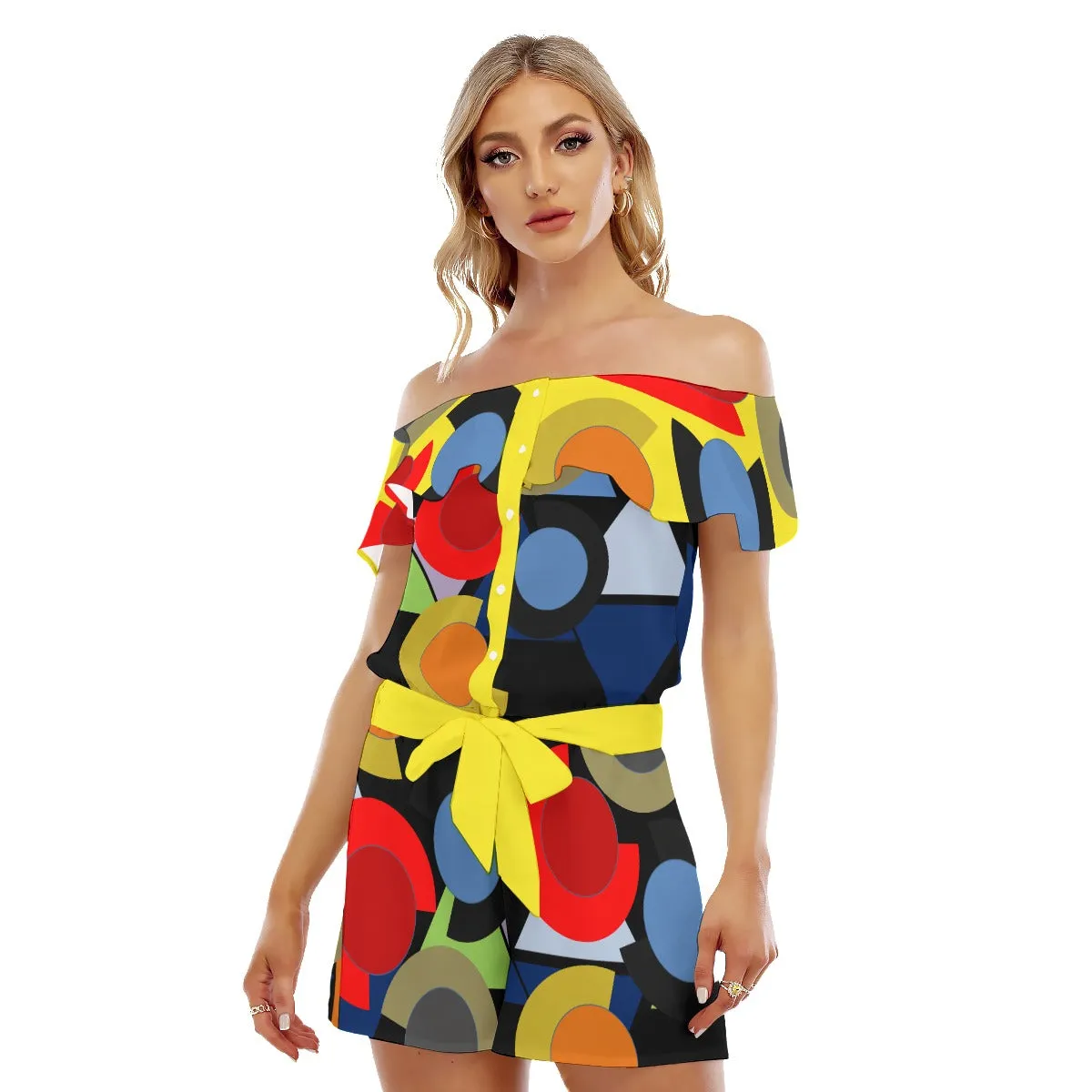 Origen Destination Women's Off-shoulder Ruffled Romper