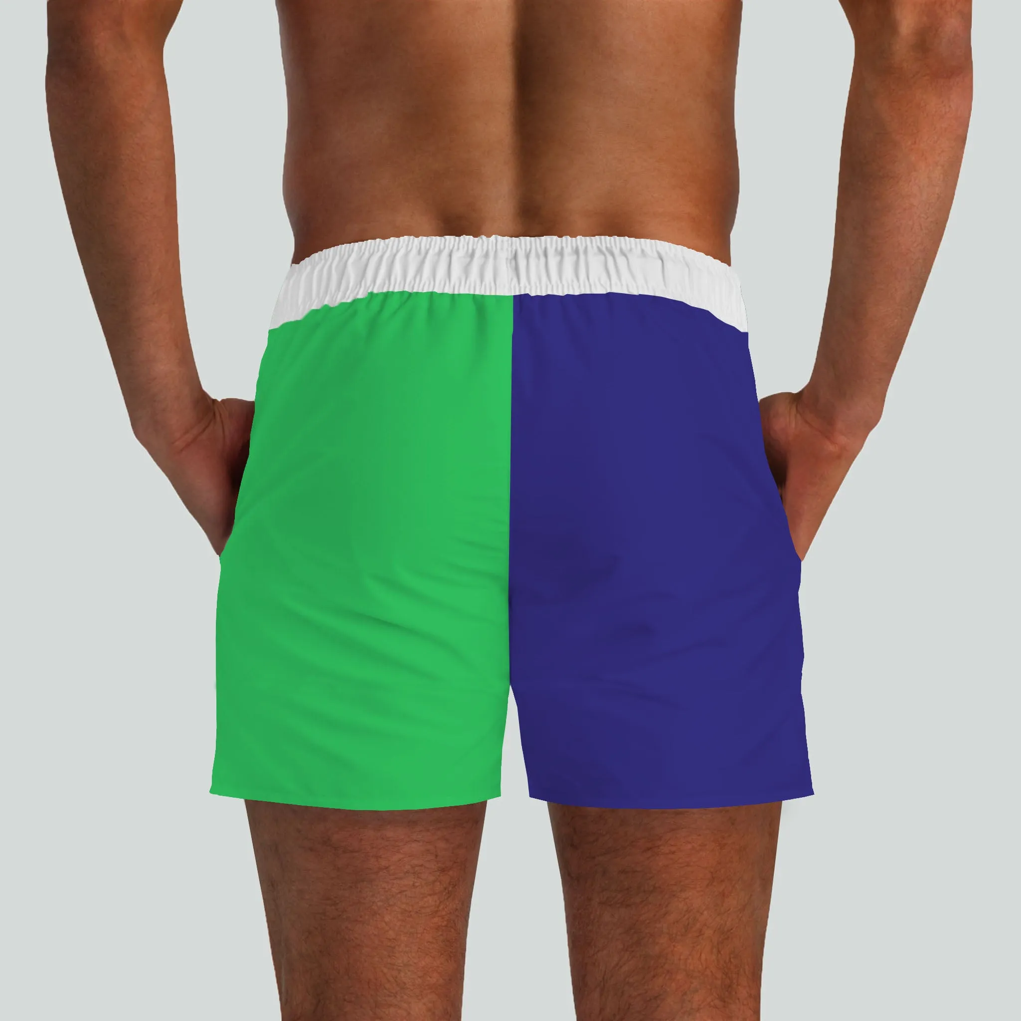 Outer Banks Navy & Green Swim Shorts