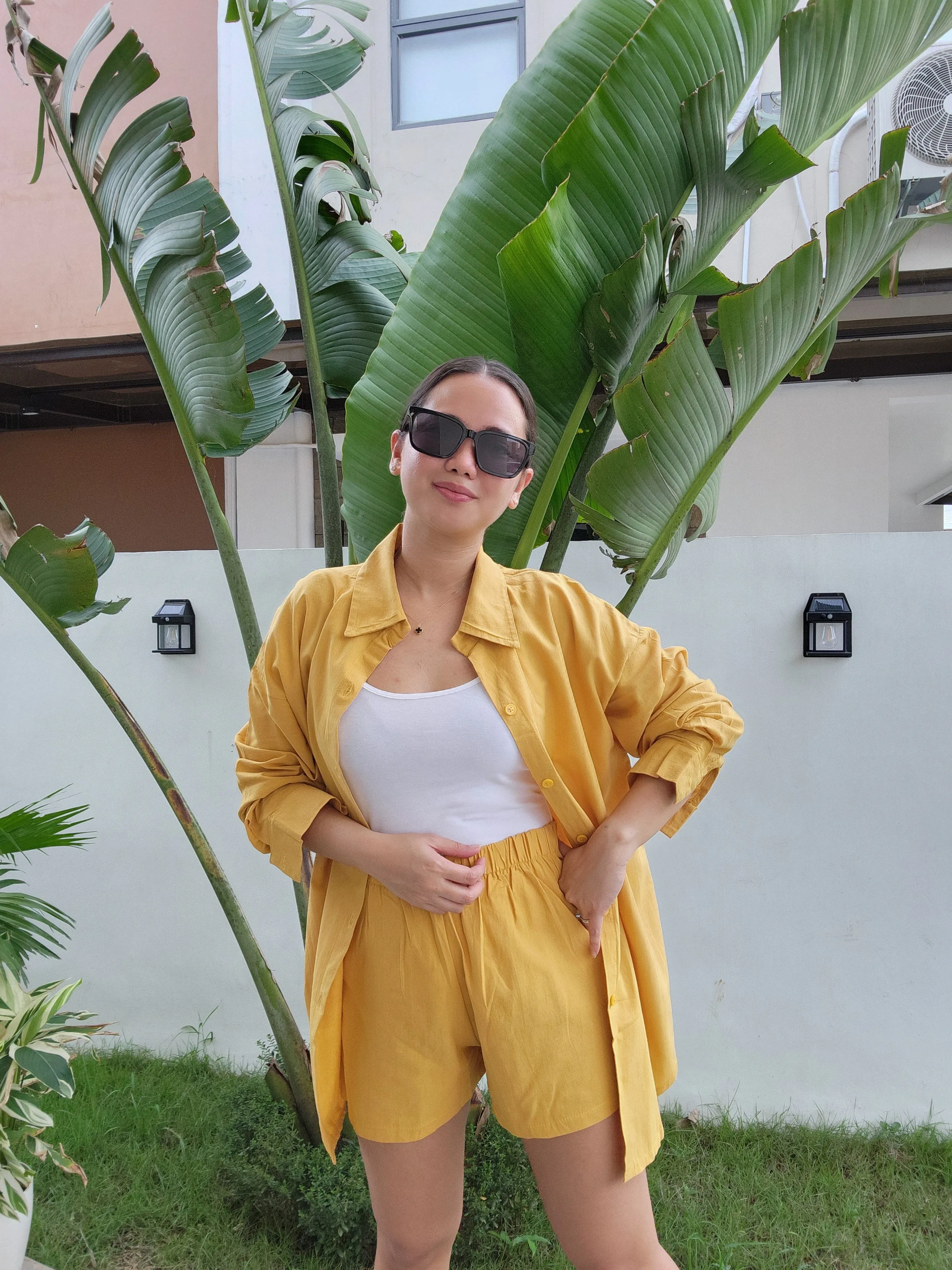 Oversized Button Down w/ Shorts