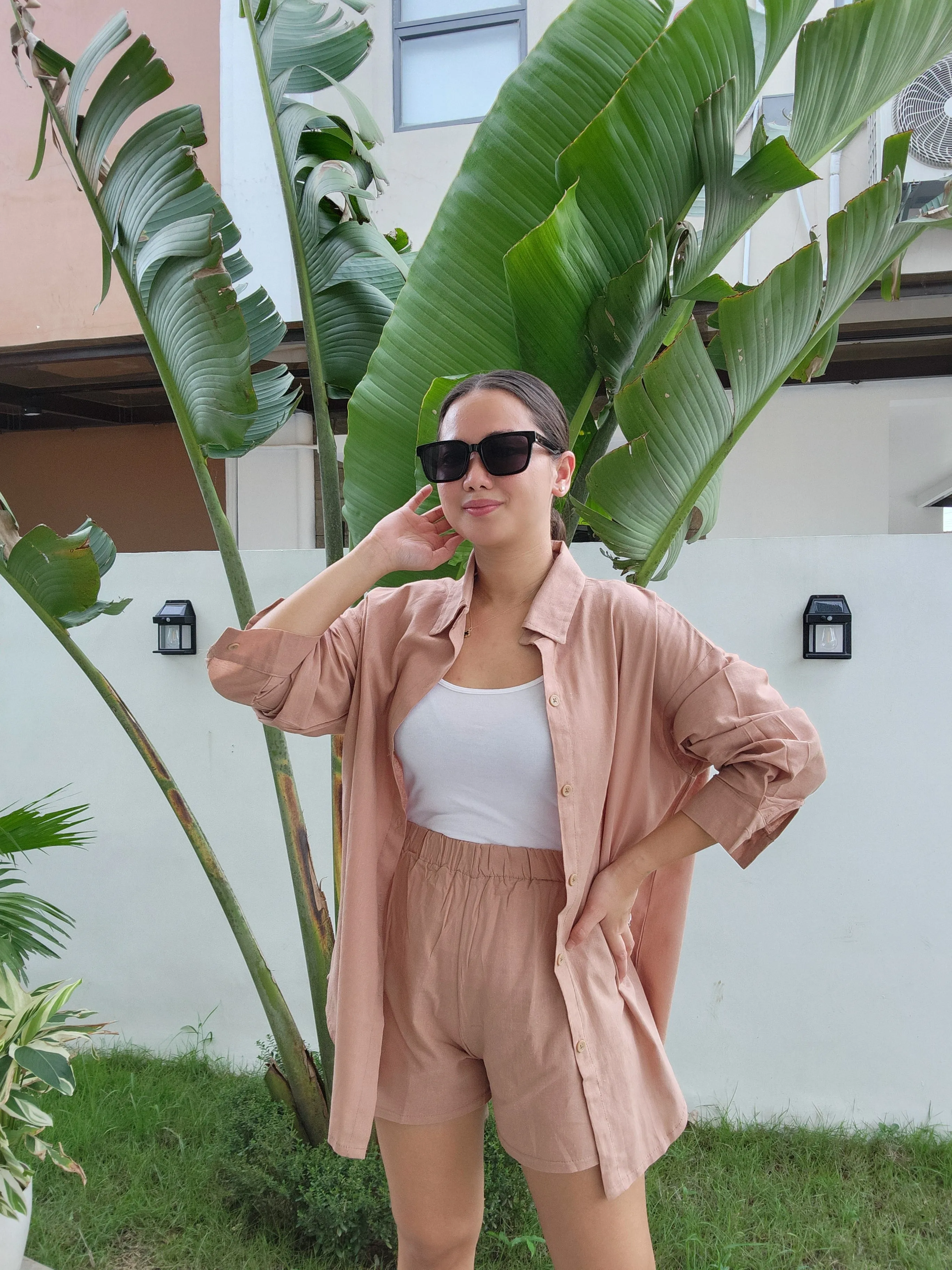 Oversized Button Down w/ Shorts