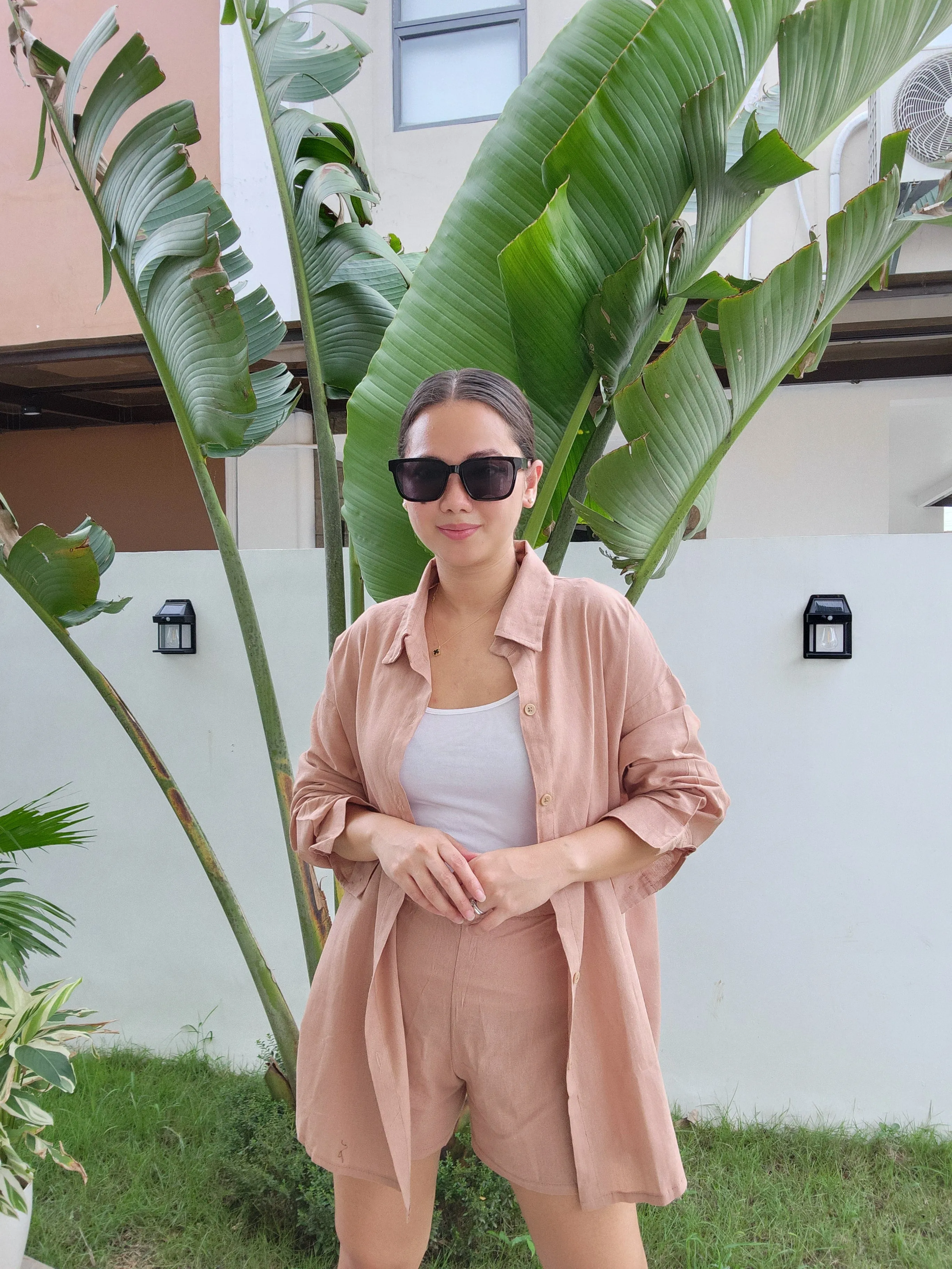 Oversized Button Down w/ Shorts