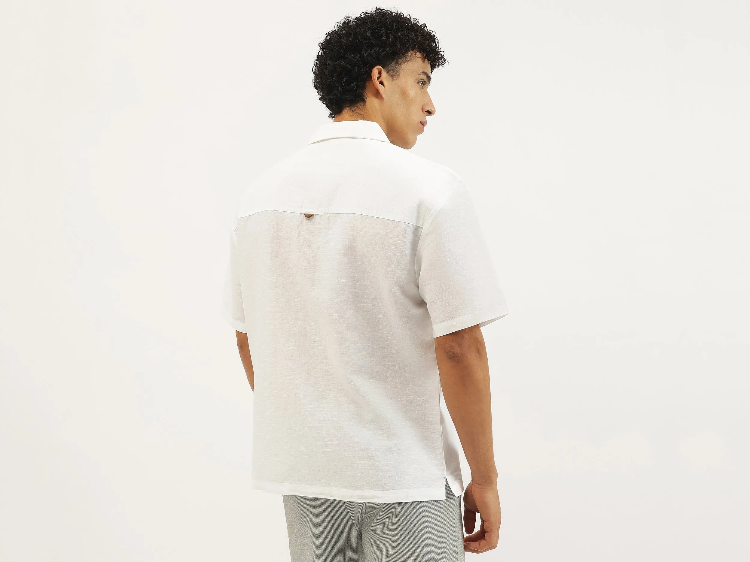 Oversized Fit Resort Collar Solid Shirt
