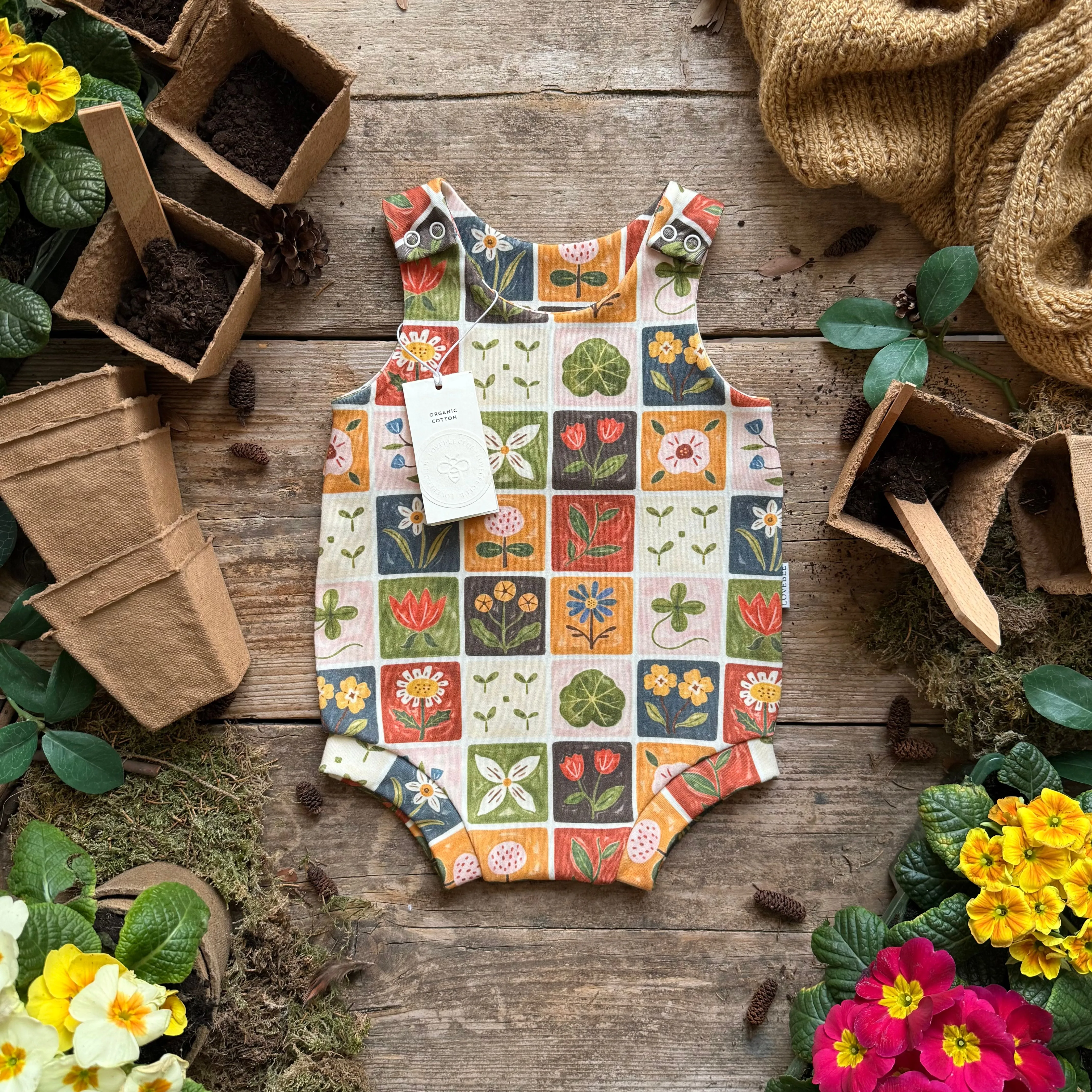 Patchwork Blooms Bloomer Romper | Ready To Post