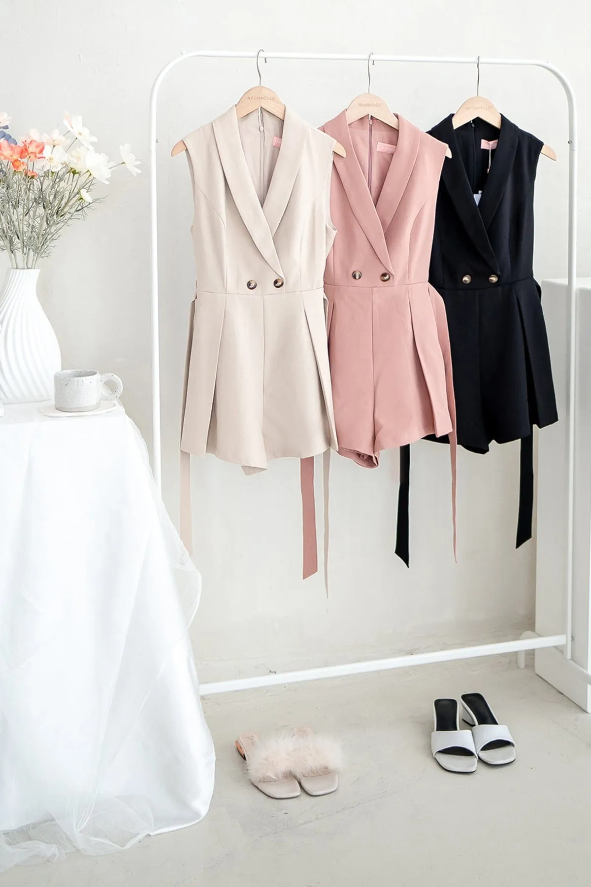 PERLA TUX ROMPER IN ROSE