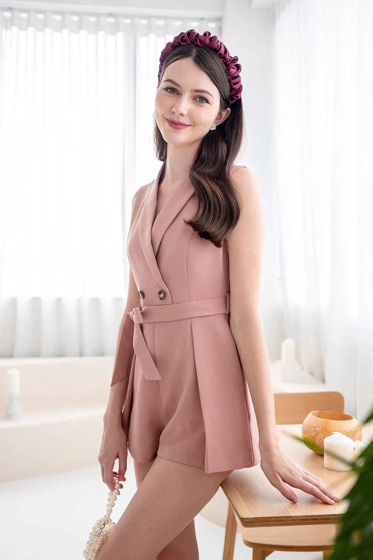 PERLA TUX ROMPER IN ROSE