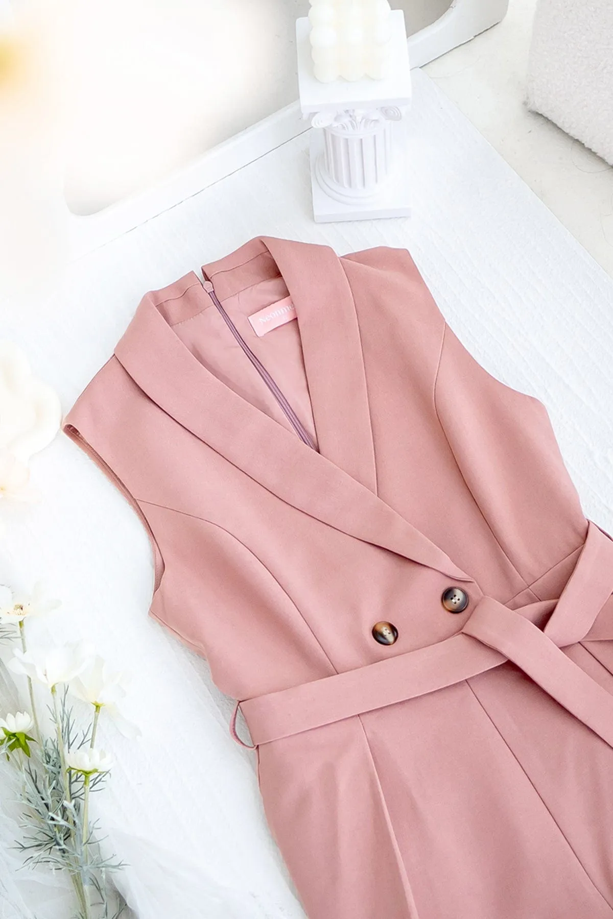 PERLA TUX ROMPER IN ROSE