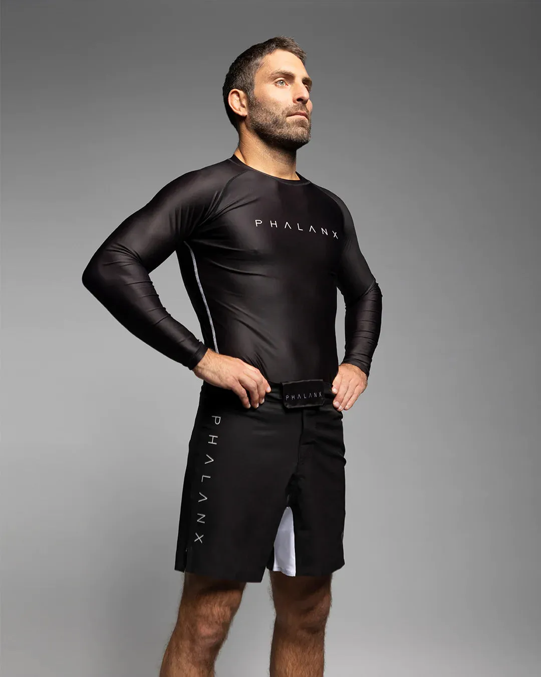 Phalanx Pulsar RIZR Black MMA Grappling BJJ Shorts